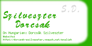 szilveszter dorcsak business card