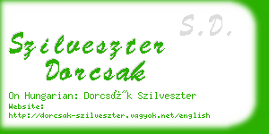 szilveszter dorcsak business card